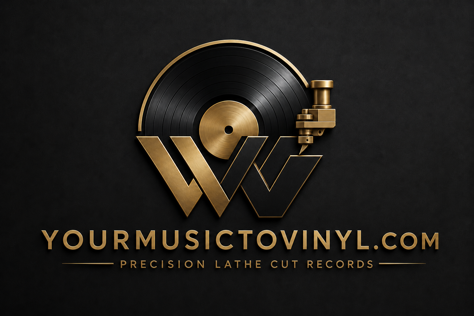 YourMusicToVinyl.com precision lathe cut records logo